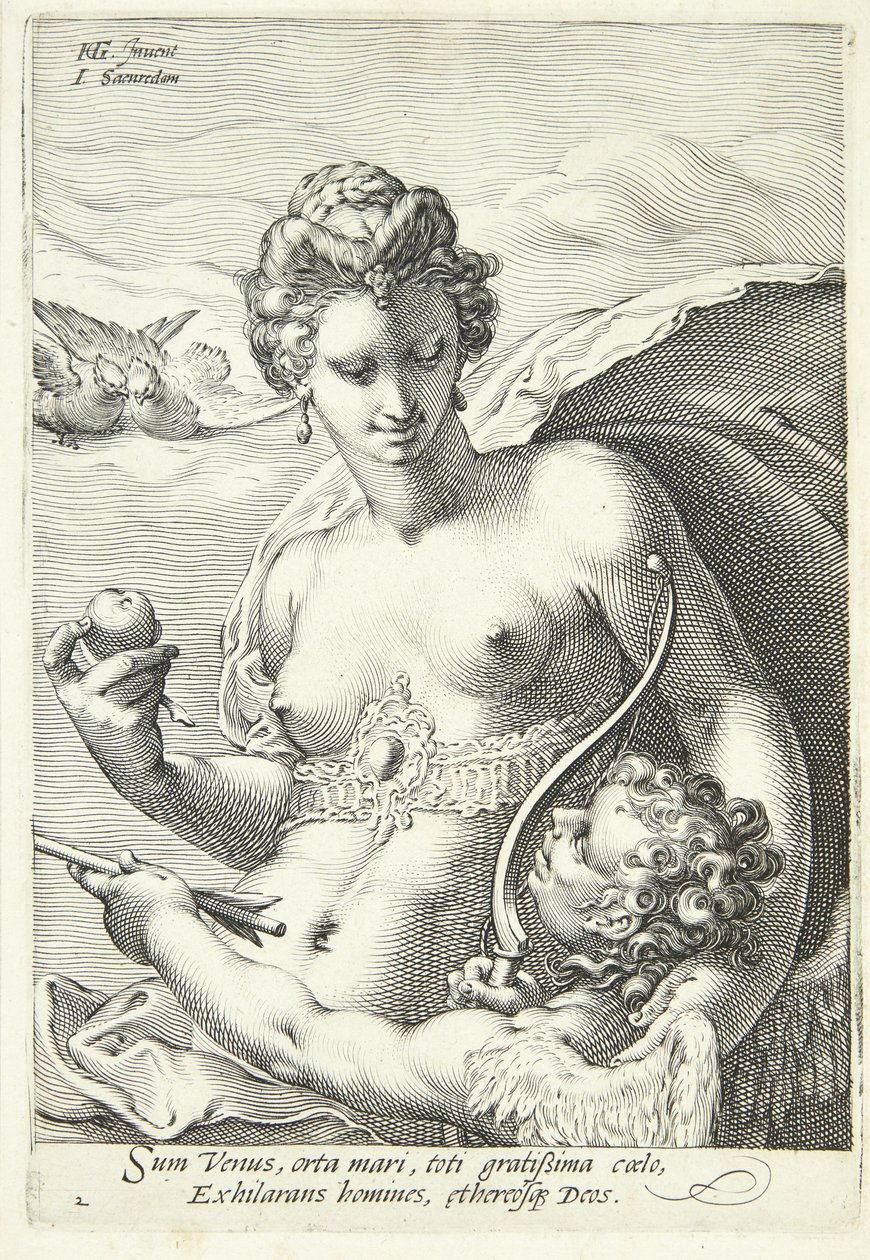 Vênus e Cupido de Jan Saenredam