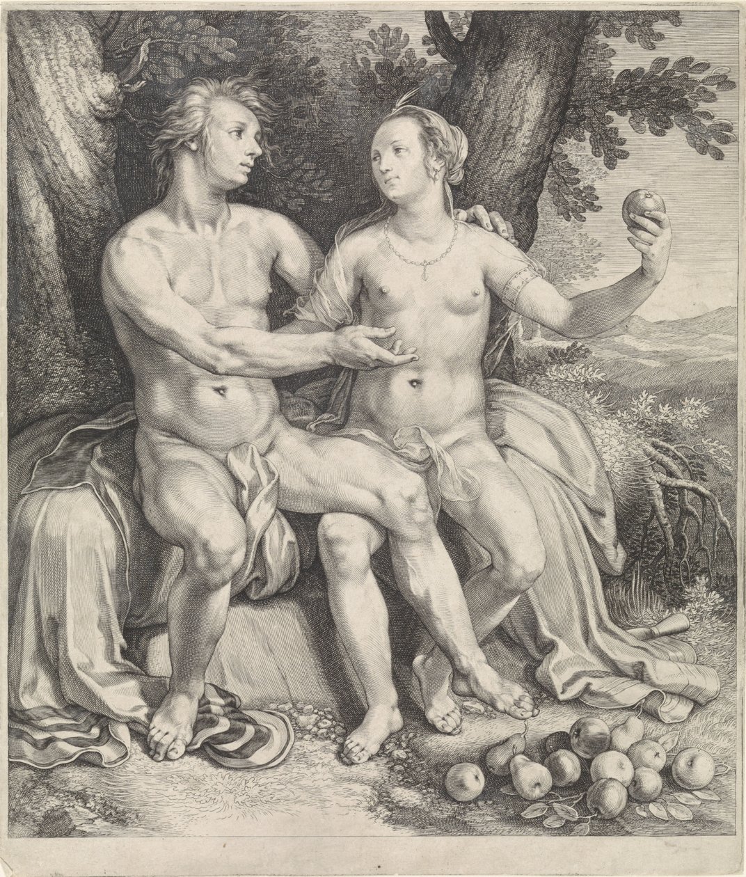 Vertumnus em Pomona de Jan Saenredam