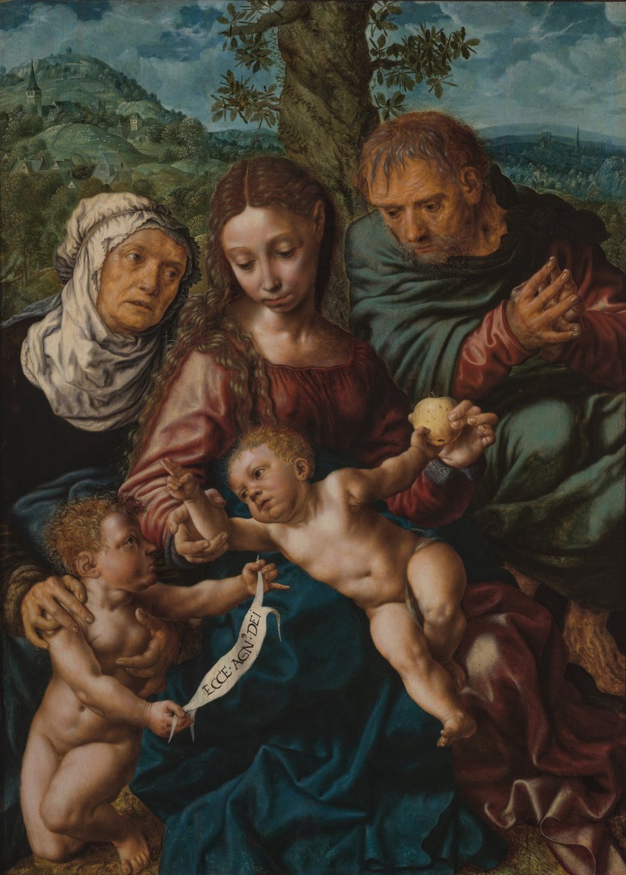 Sagrada Família com João Batista e Santa Isabel de Jan Sanders van Hemessen