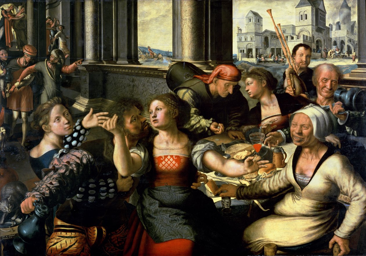 O filho pródigo, 1536 de Jan Sanders van Hemessen