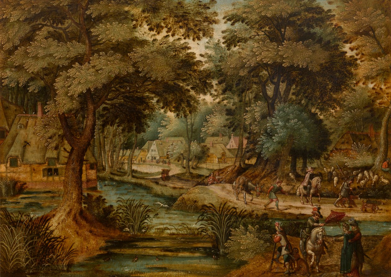 Paisagem (óleo sobre cobre) de Jan Siberechts