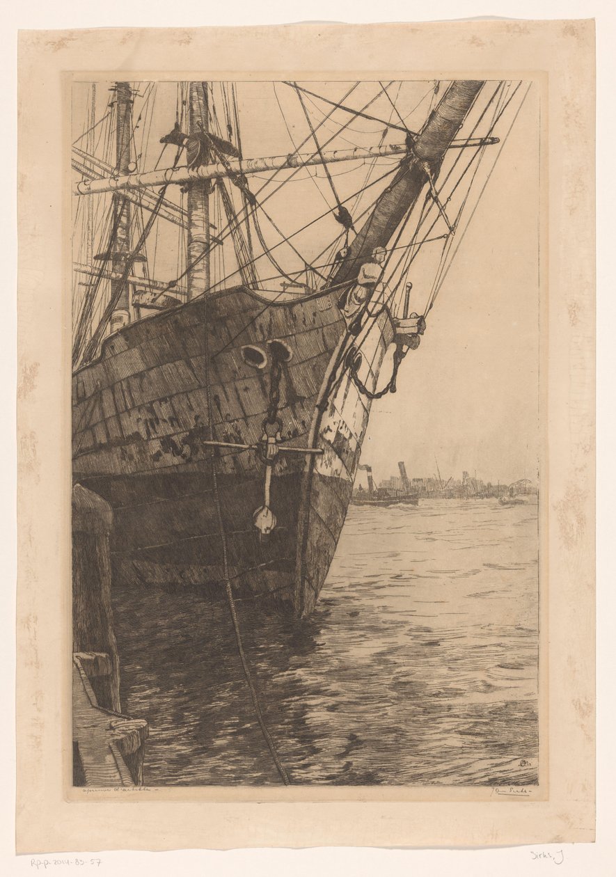 proa de um navio de Jan Sirks (signed by artist)