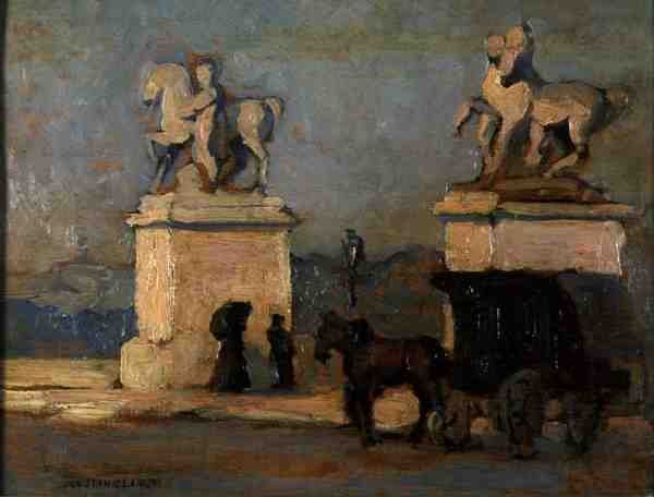 Place de la Concorde, Paris, c.1900 (óleo a bordo) de Jan Stanislawski