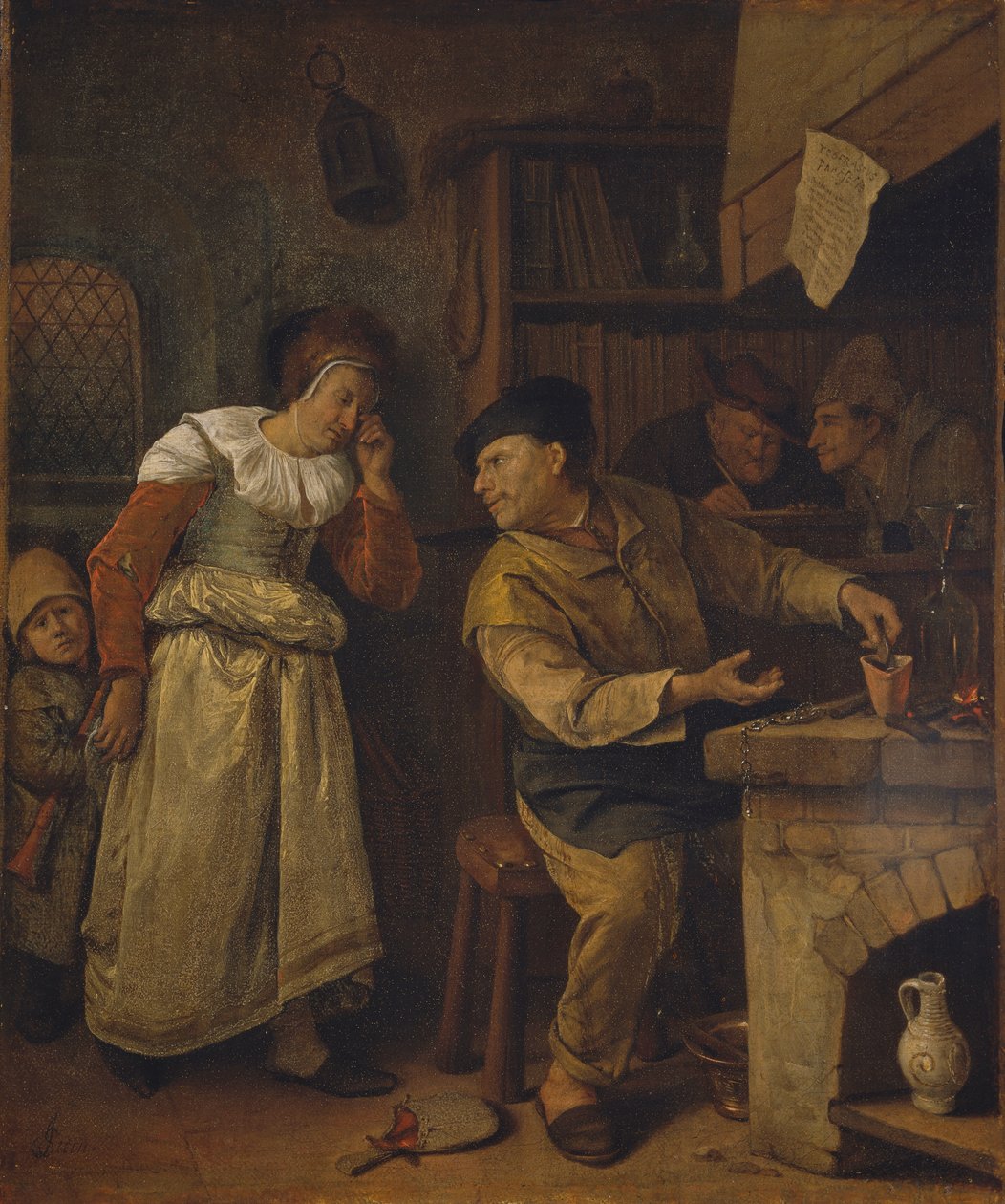 Um ourives a fundir as joias de uma mulher na presença de um notário: «O Alquimista» de Jan Steen