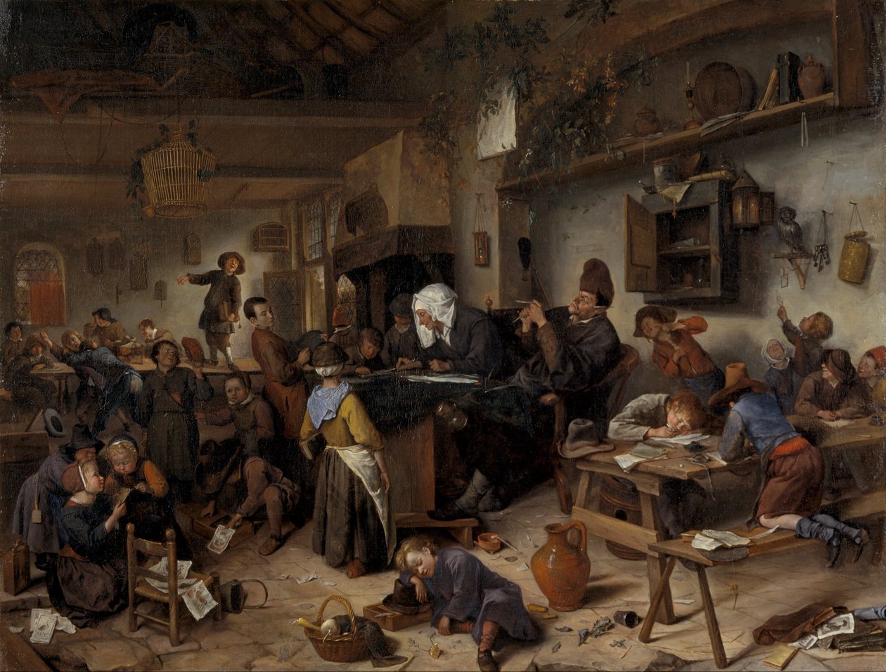 Uma escola para rapazes e raparigas de Jan Steen