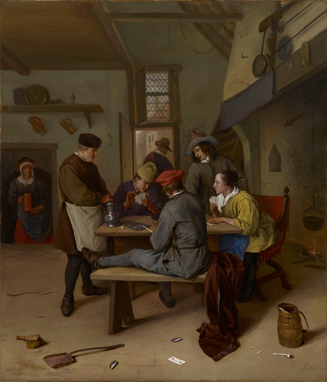 Jogadores de cartas numa taberna de Jan Steen