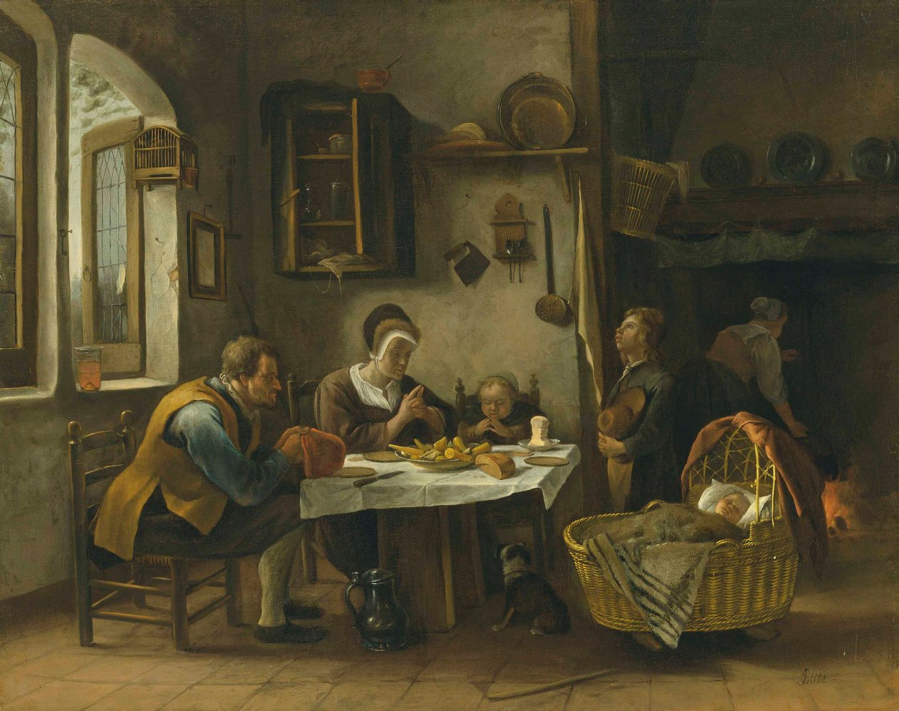 Graça antes da carne de Jan Steen