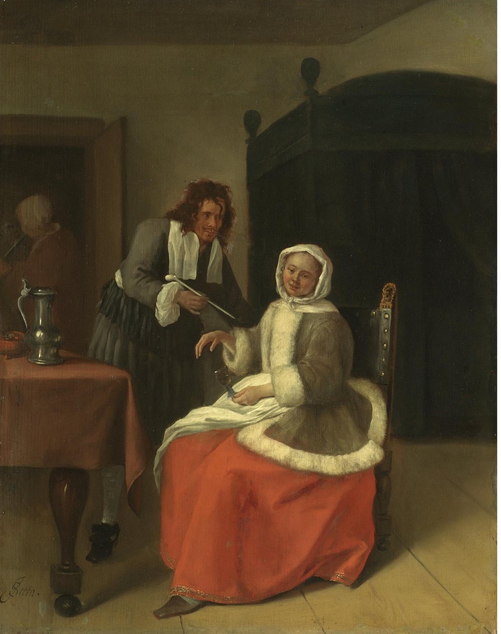 Amantes do vinho de Jan Steen