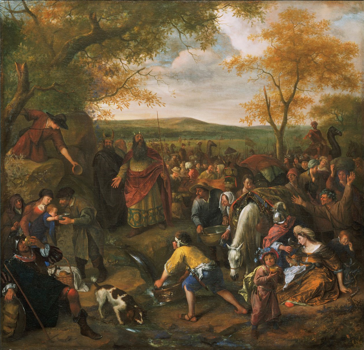 Moisés bate na rocha de Jan Steen