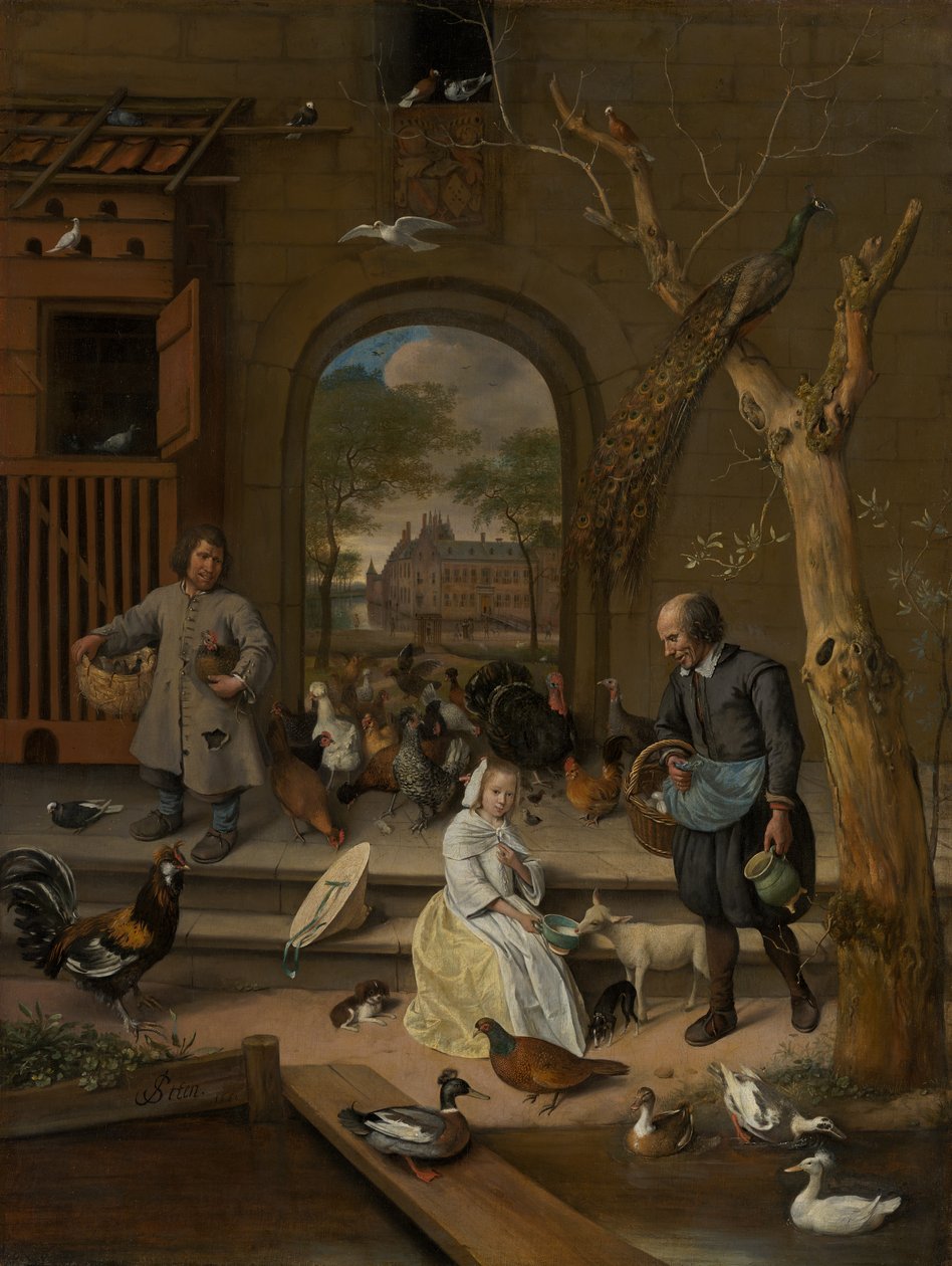 Retrato de Bernardina Margriet van Raesfelt, também conhecida como «O galinheiro» de Jan Steen