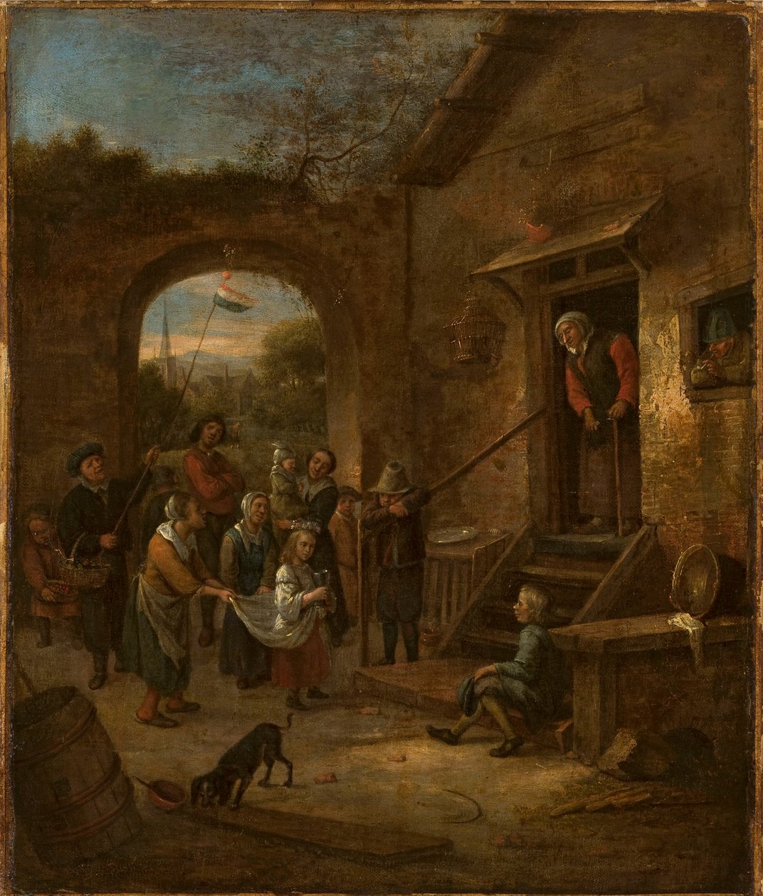 Festa de maio (Recolha de esmolas) de Jan Steen