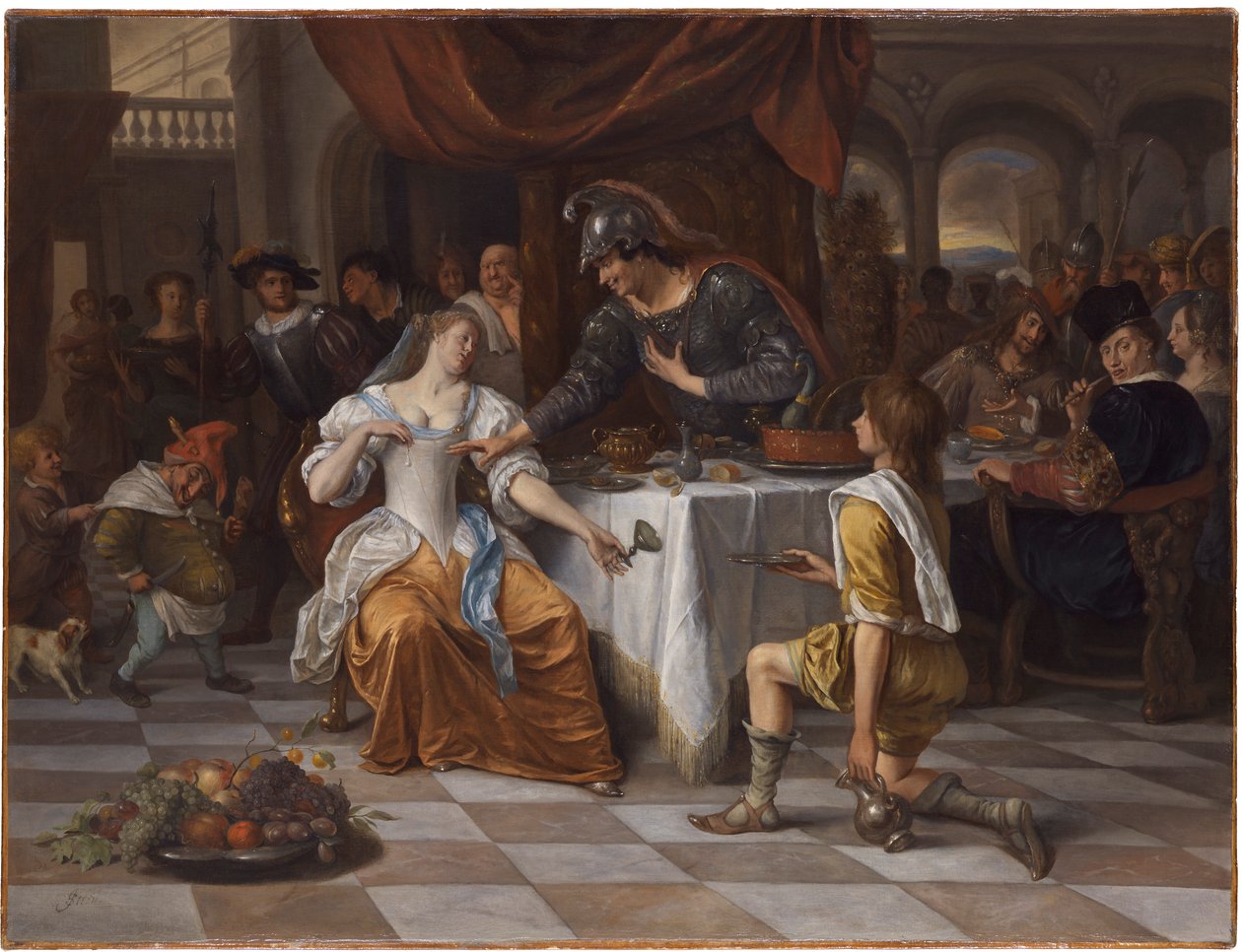 O Banquete de António e Cleópatra de Jan Steen