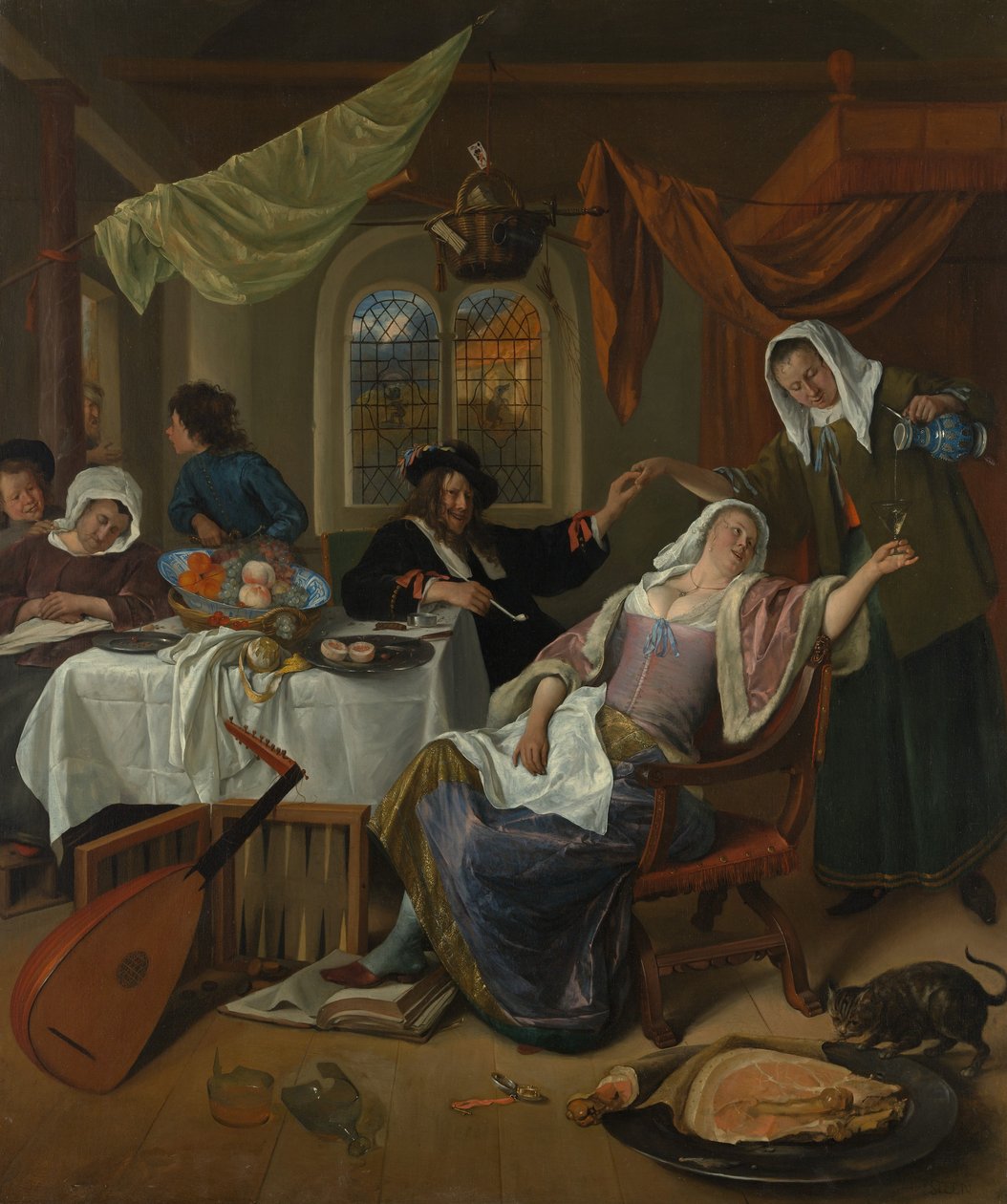 A Casa Dissoluta, ca. 1663-64. de Jan Havickszoon Steen