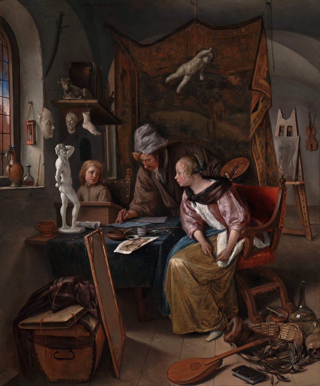 A lição de desenho de Jan Steen