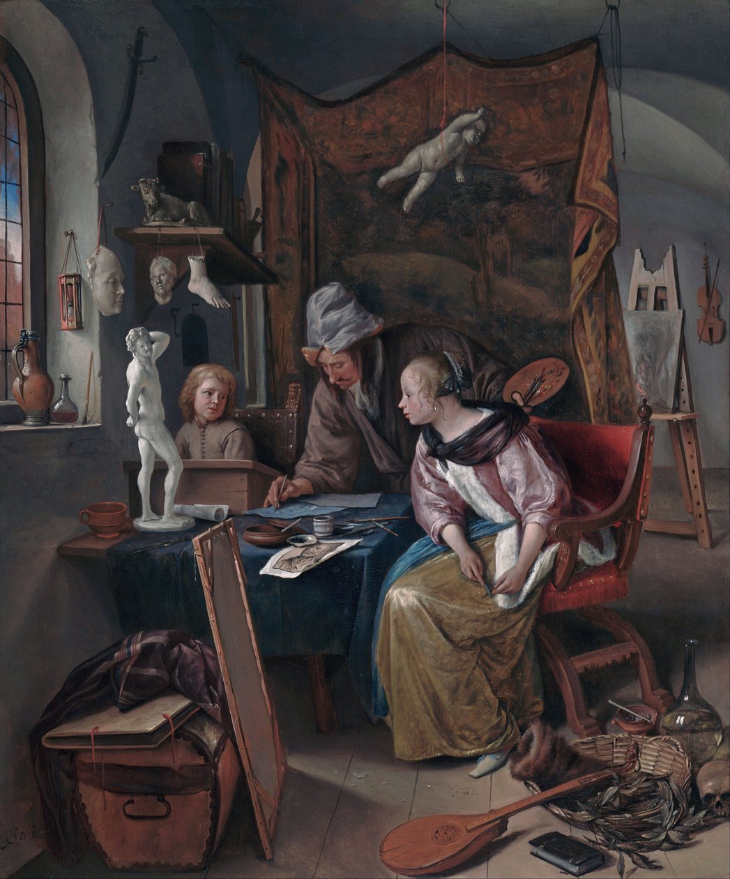 A lição de desenho de Jan Steen