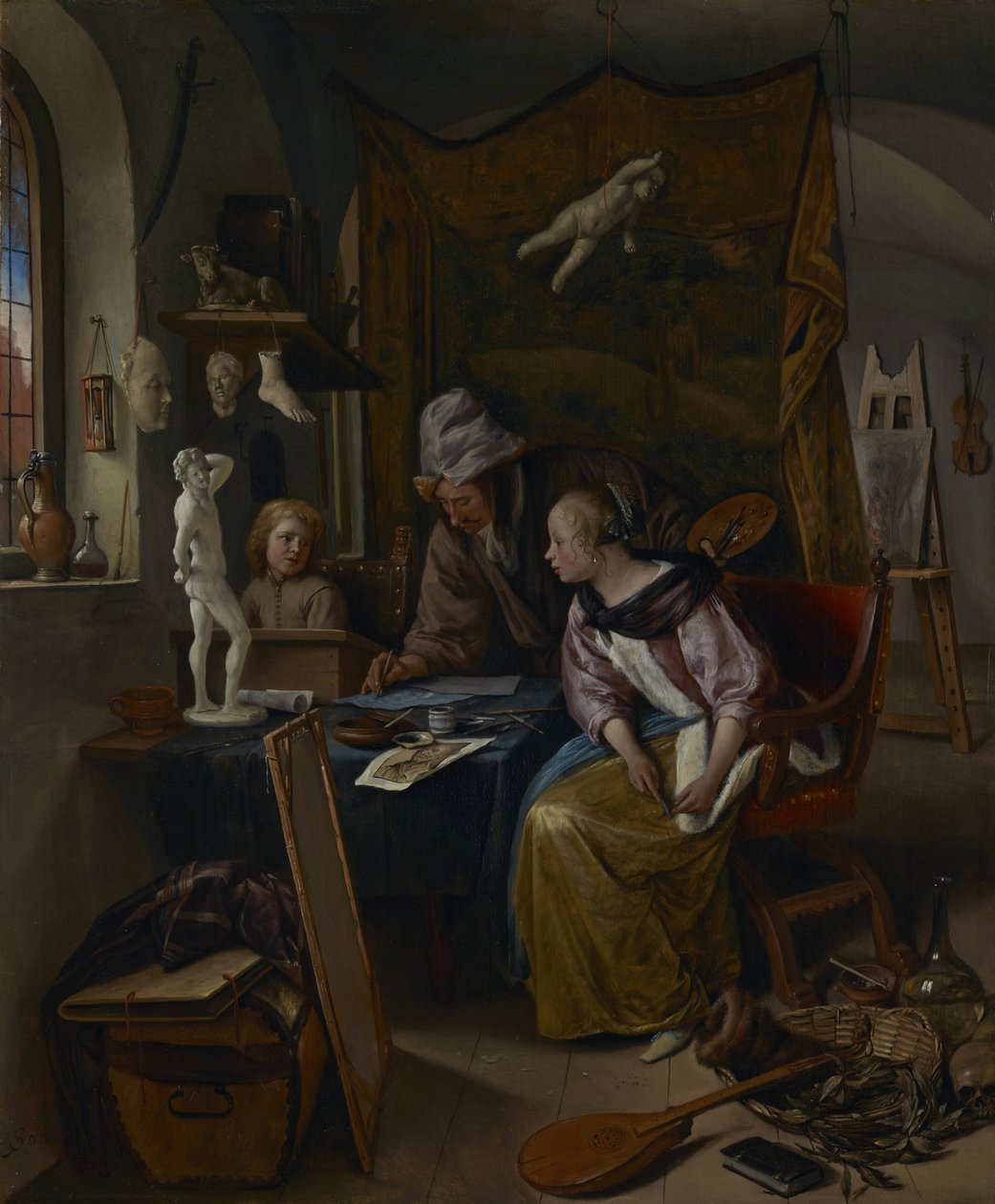 A lição de desenho de Jan Steen