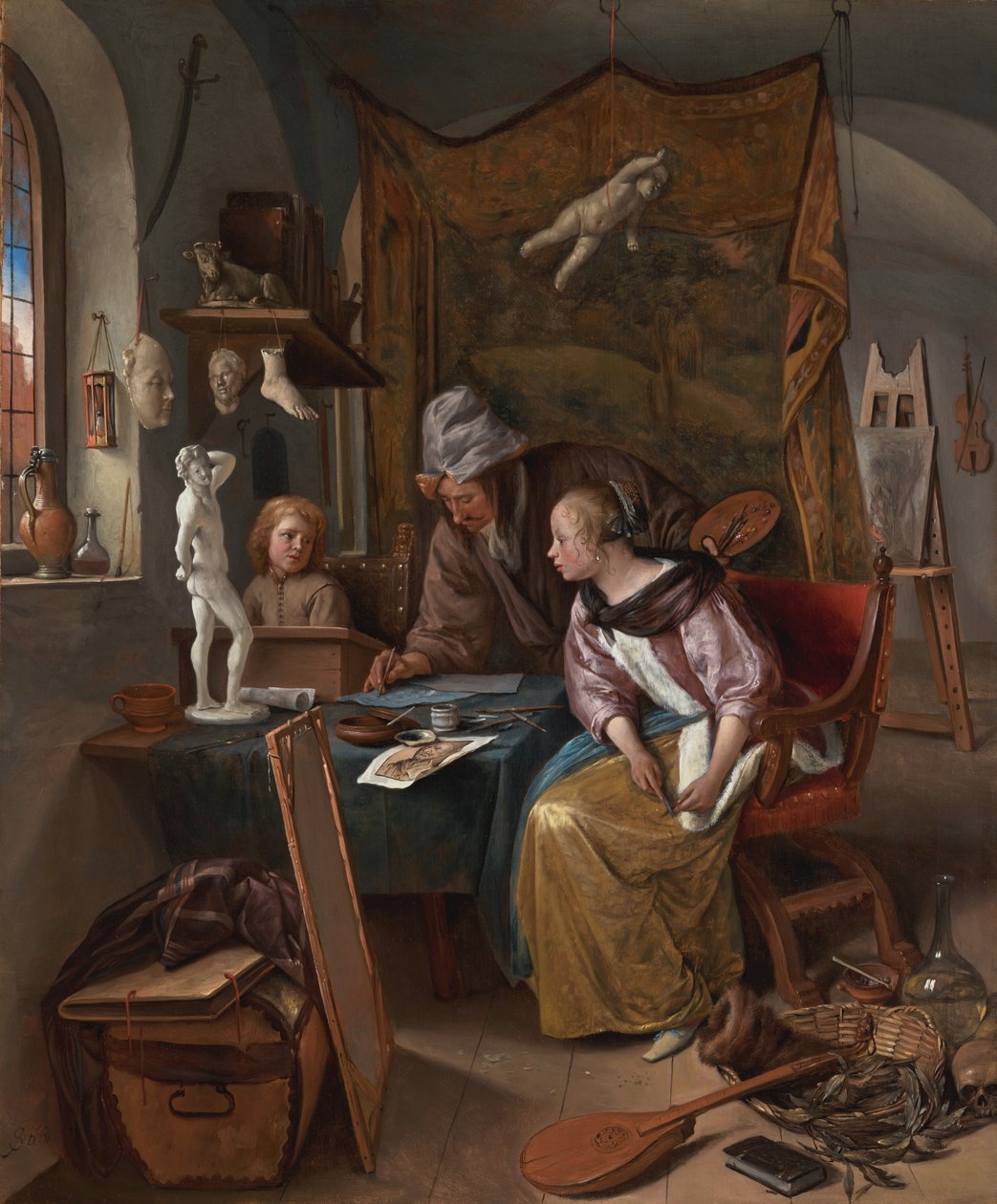 A lição de desenho de Jan Steen