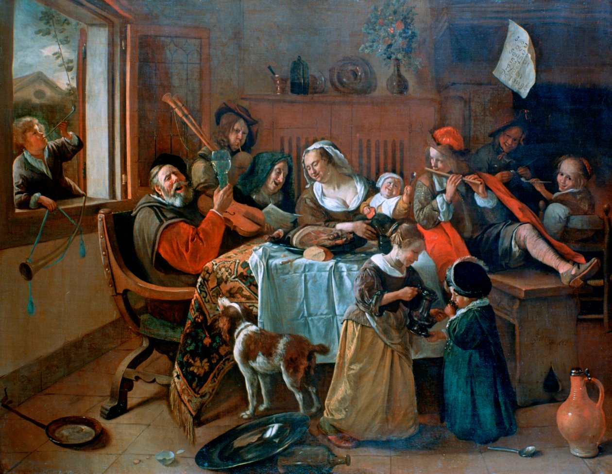 A família alegre, 1668 de Jan Havickszoon Steen