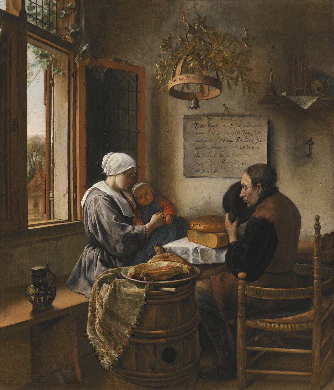 A oração antes da refeição de Jan Steen