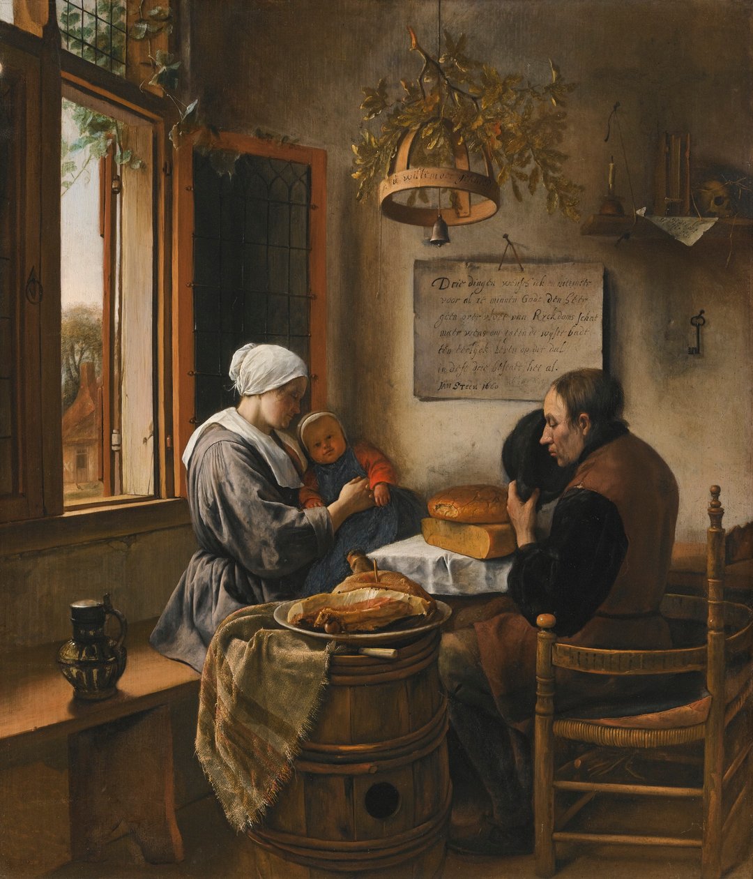 A oração antes da refeição de Jan Steen