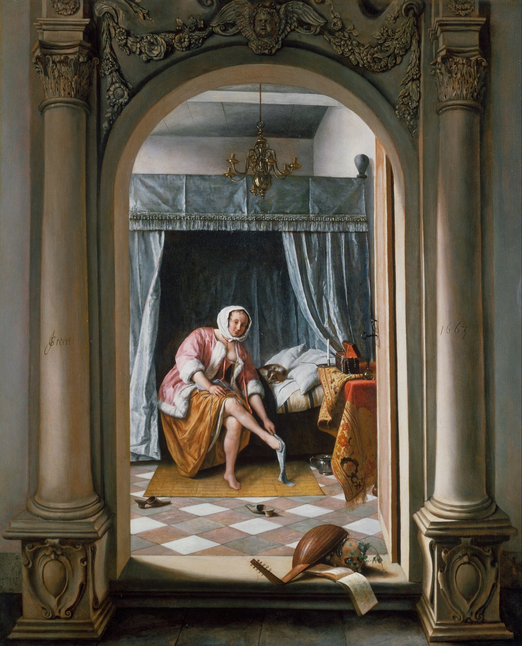 Mulher na casa de banho de Jan Steen
