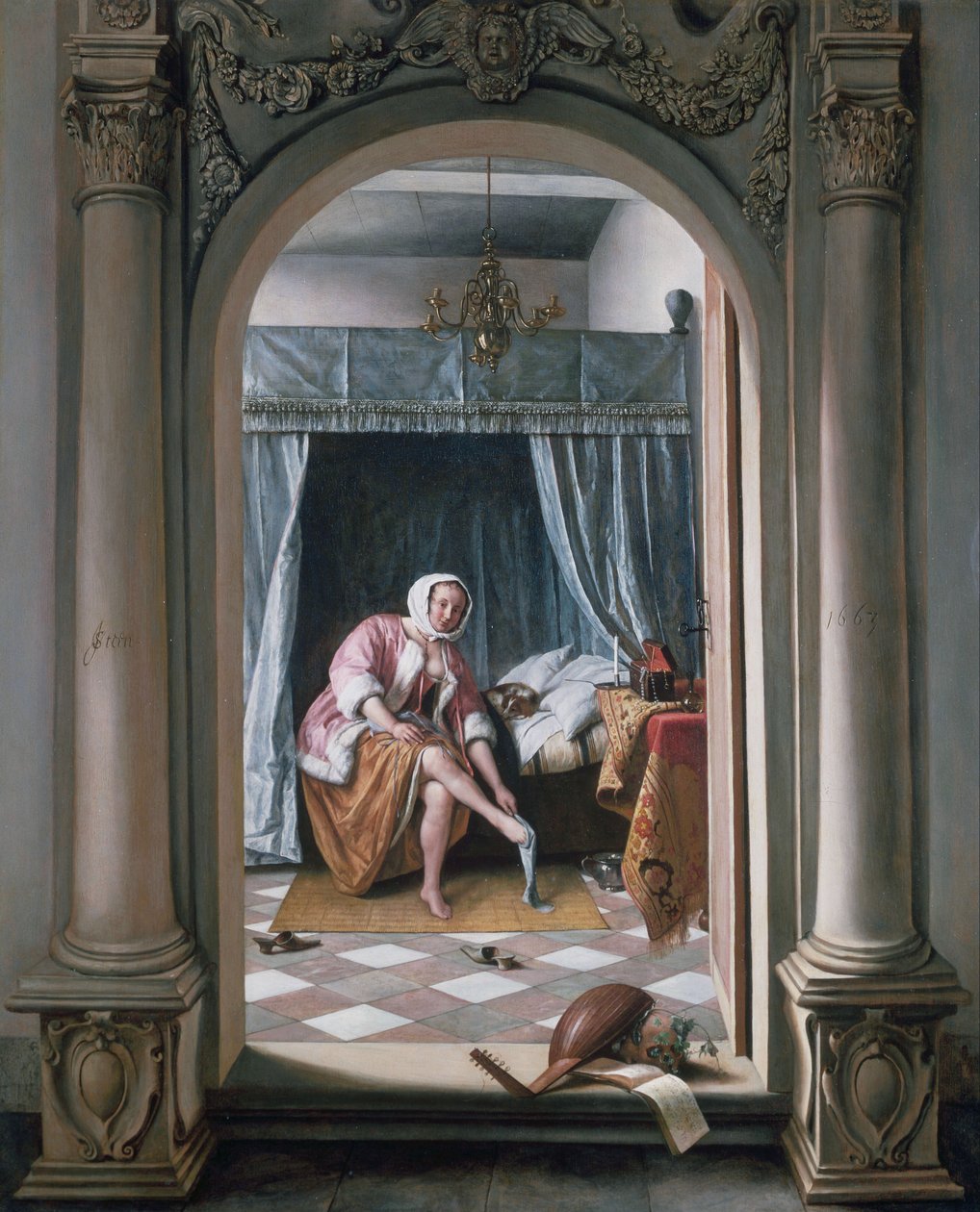 Mulher na casa de banho de Jan Steen