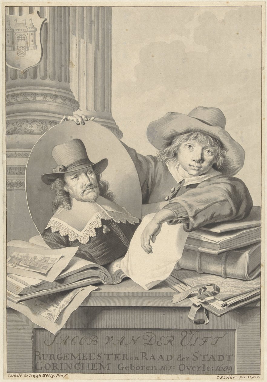 Retrato de Jacob van der Ulft, detido por um rapaz de Jan Stolker