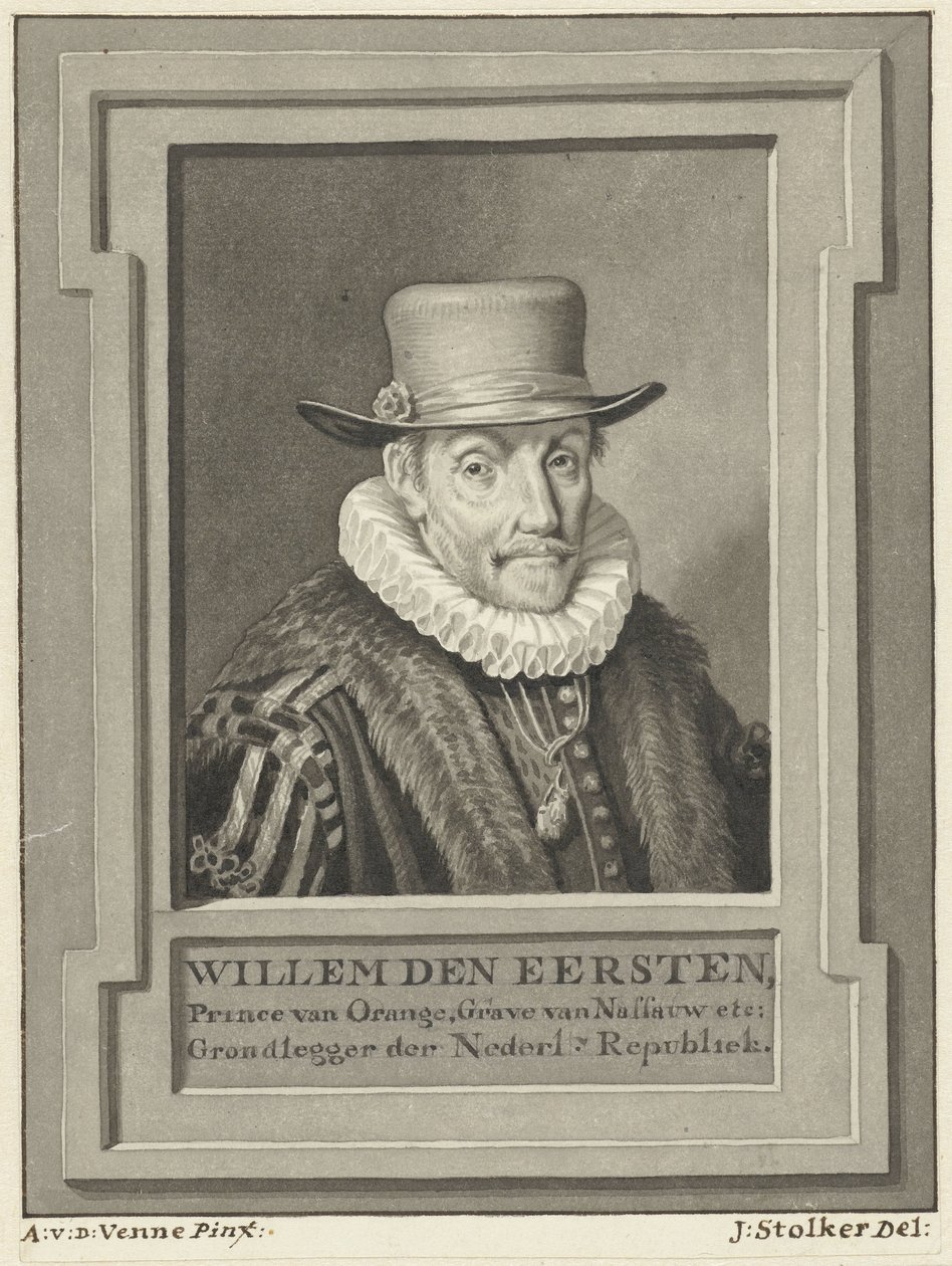 Retrato de Guilherme I, Príncipe de Orange-Nassau de Jan Stolker