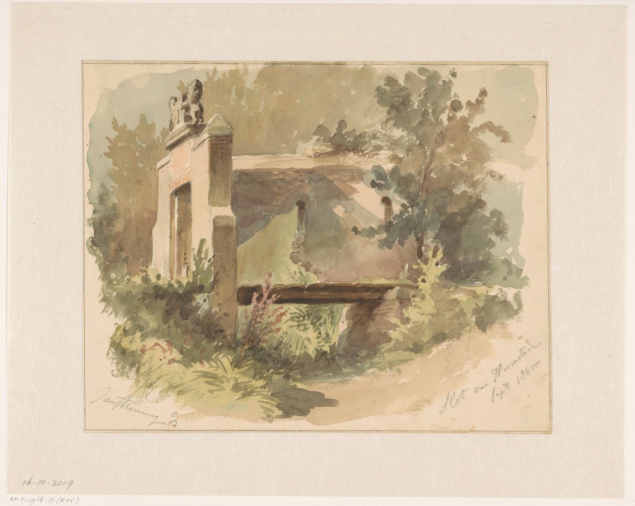 Ruína do castelo de Heemstede de Jan Striening