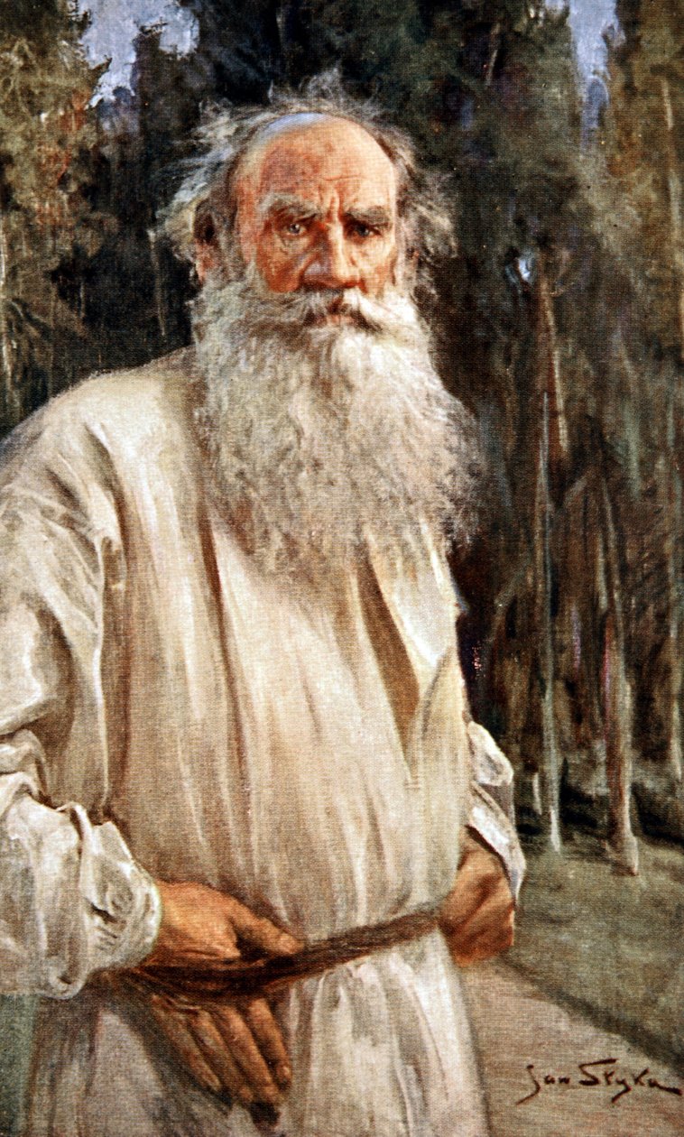 Leo Tolstoy, c.1905 (impresso) de Jan Styka