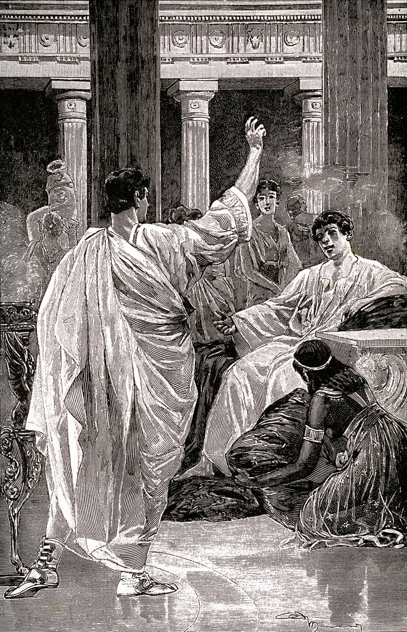 Vinicius face a Petrone, c.1900-20 (ilustração) de Jan Styka