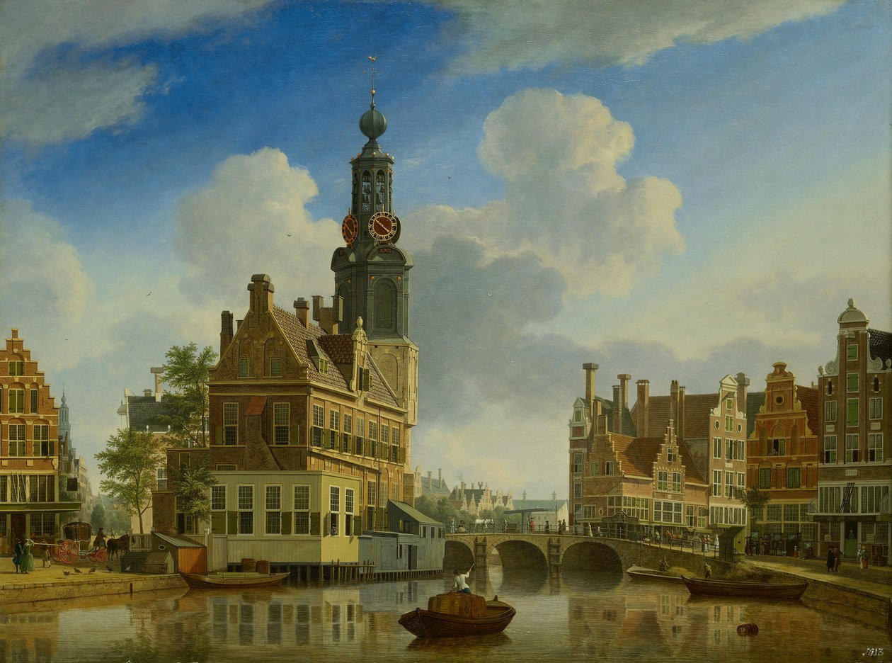 A Torre Munt vista de Singel, 1751 de Jan Ten Compe
