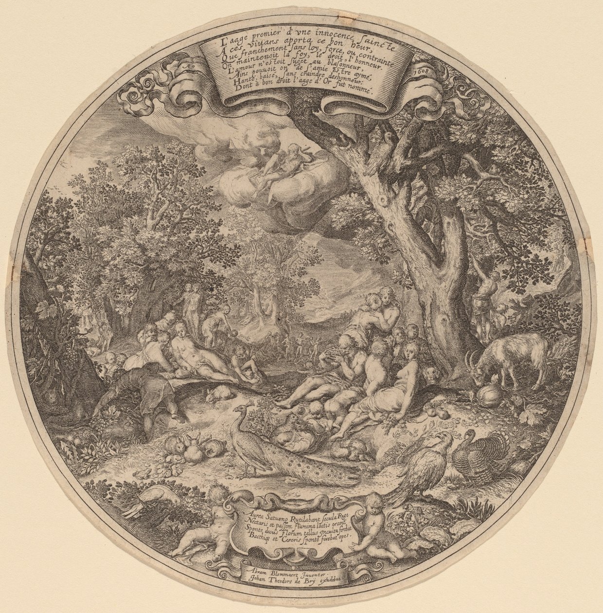 A Idade de Ouro de Jan Theodor de Bry after Abraham Bloemaert after Nicolaes
