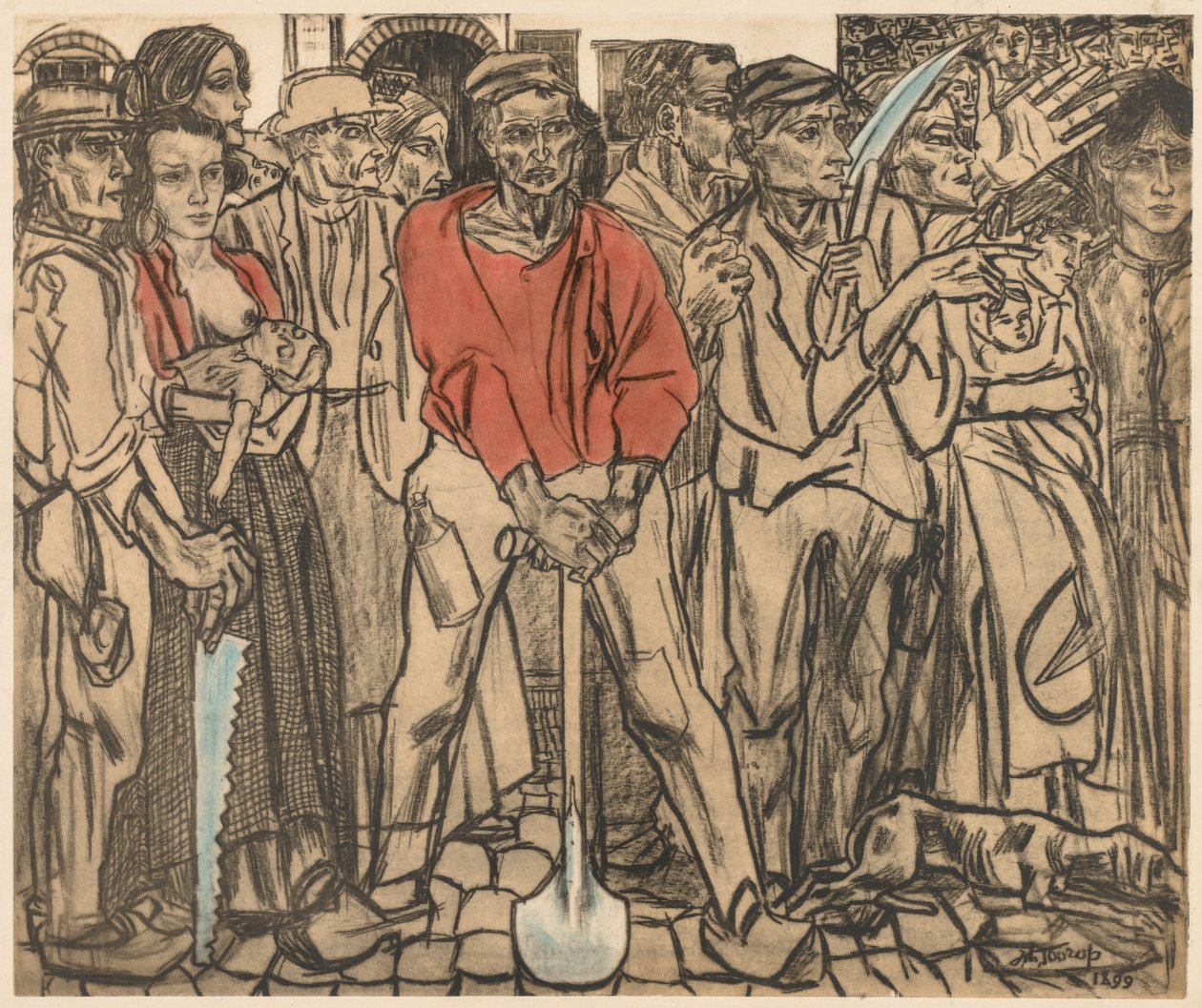 Um grupo de trabalhadores de Jan Theodore Toorop
