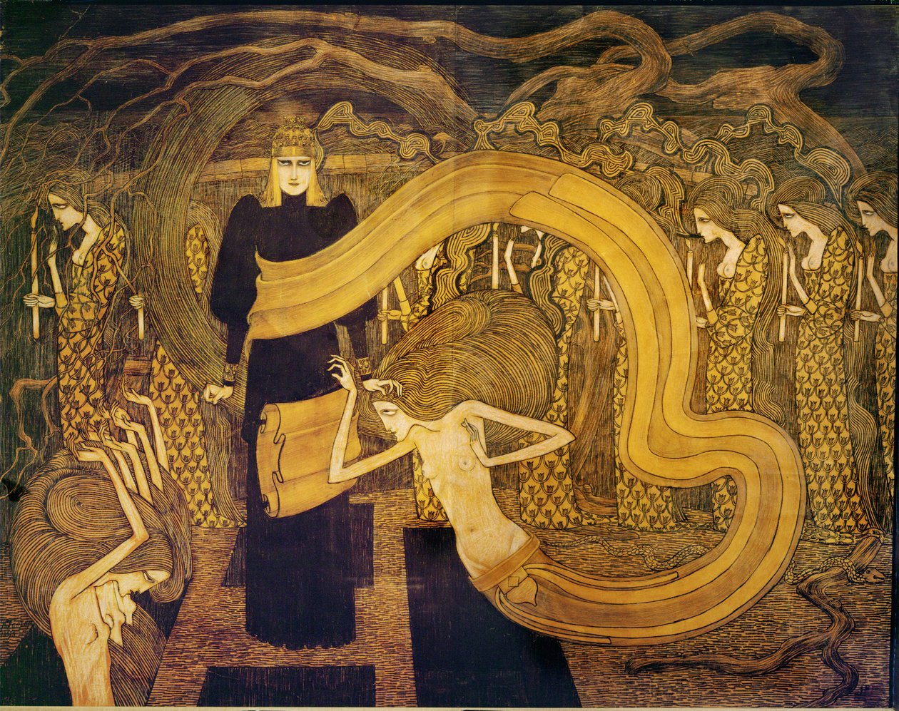 Fatalite. Aguarela de Jan Theodore Toorop
