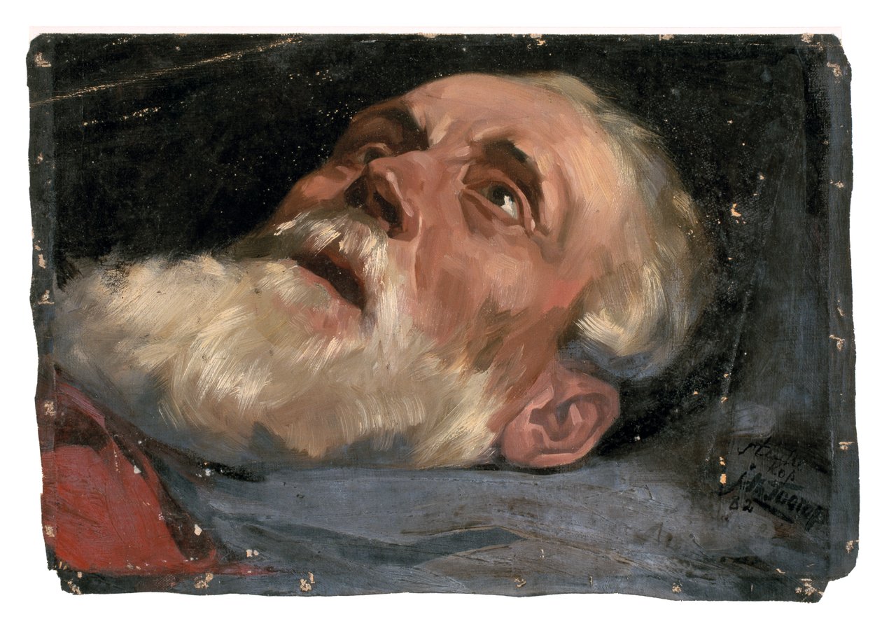 Chefe de um homem velho (estudo) 1882 (óleo sobre tela) de Jan Toorop