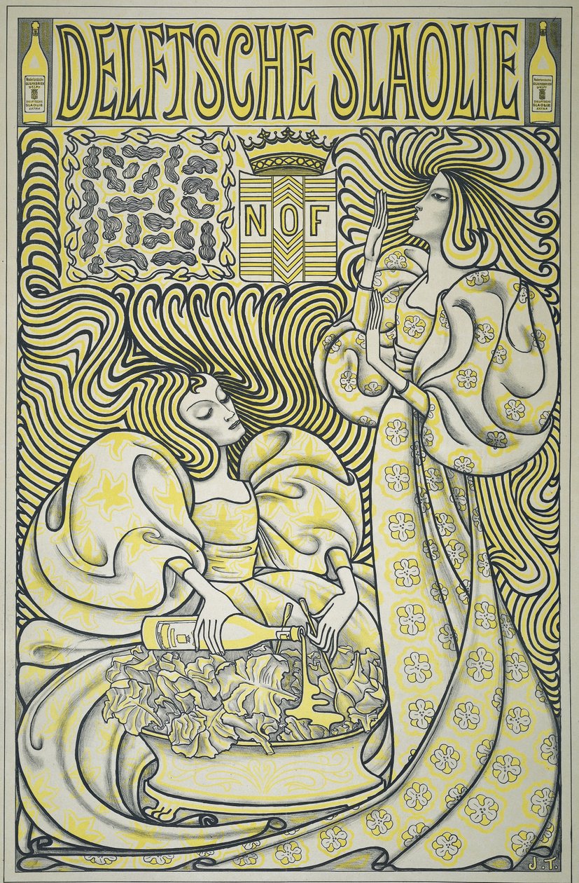 Poster para óleo de salada Delft, pub.1894 (cor litho) de Jan Toorop