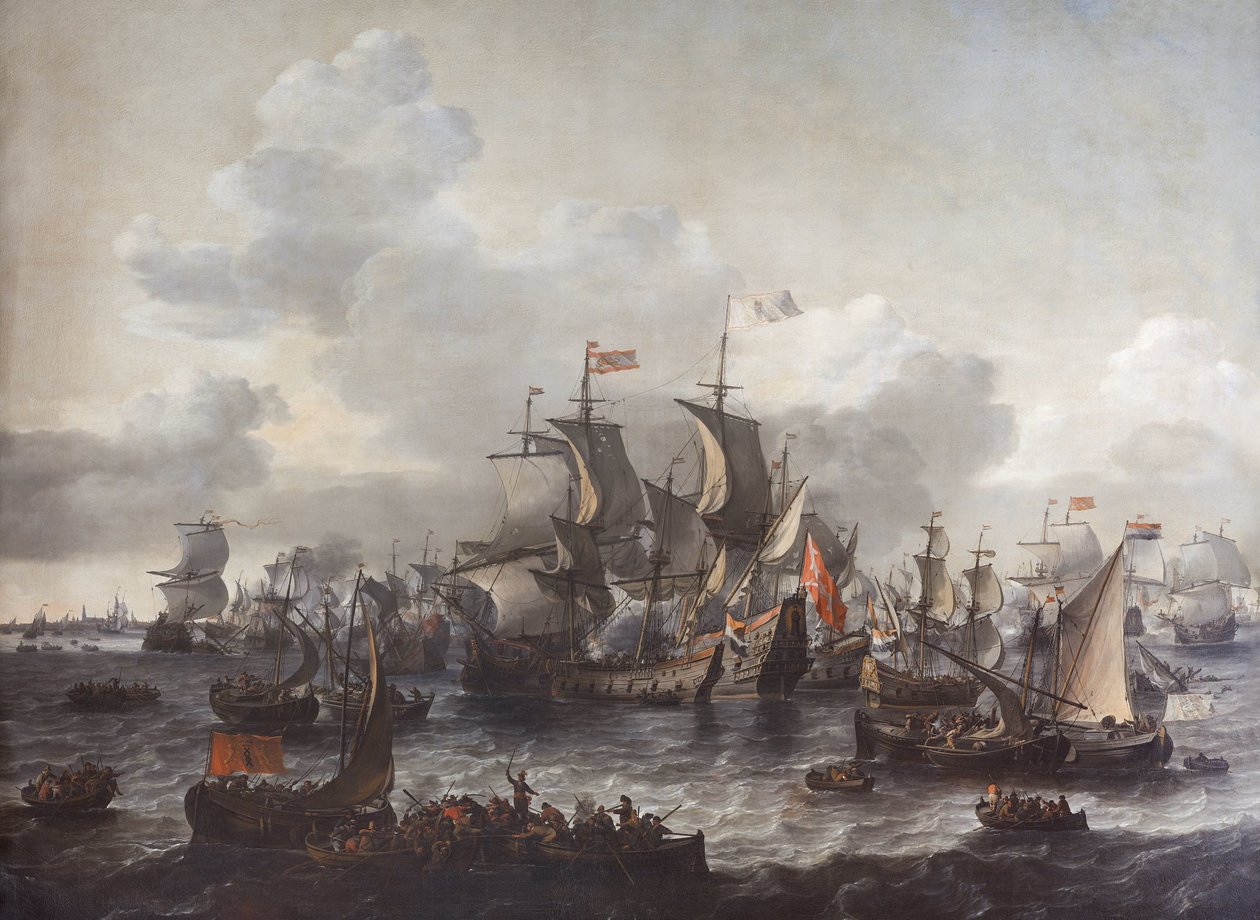 A Batalha do Zuider Zee, 1573 de Jan Theunisz. Blanckerhoff