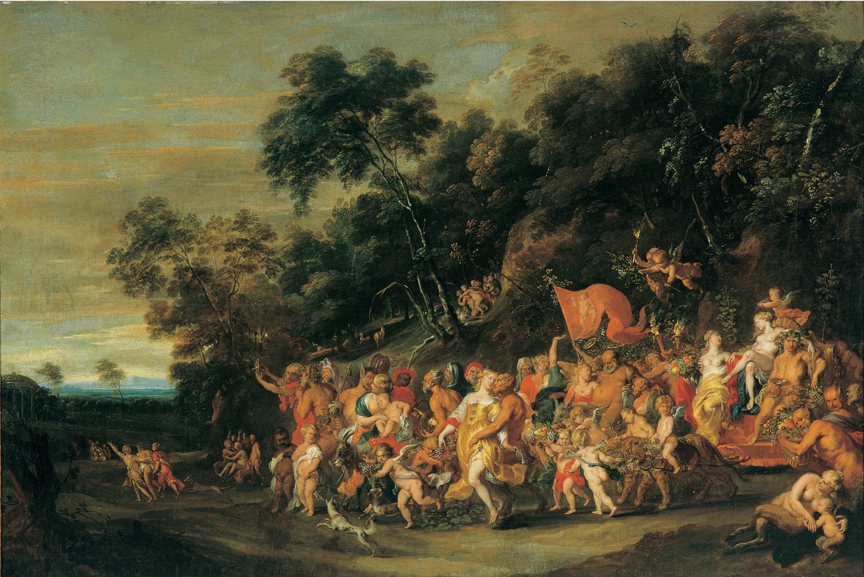 O Triunfo de Baco, c.1650 (óleo sobre tela) de Jan Thomas van Ieperen