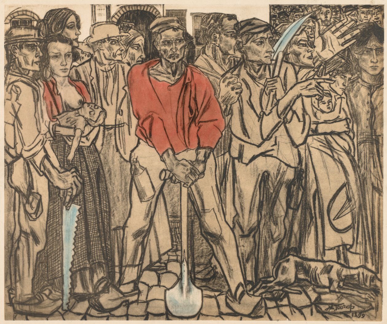 Um grupo de trabalhadores de Jan Toorop