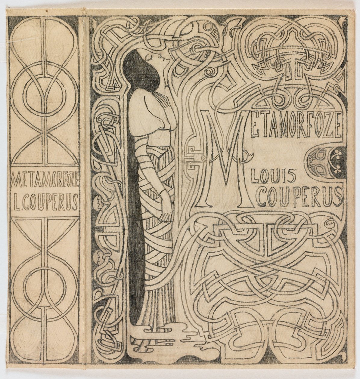 Desenho de encadernação para: Louis Couperus, Metamorfoze, 1897 de Jan Toorop
