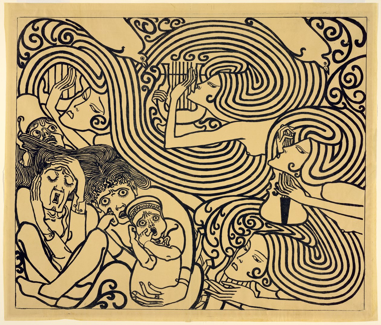 Conceção de imagens para um cartaz, Cantata "O Naufrágio" de Wagenaar de Jan Toorop