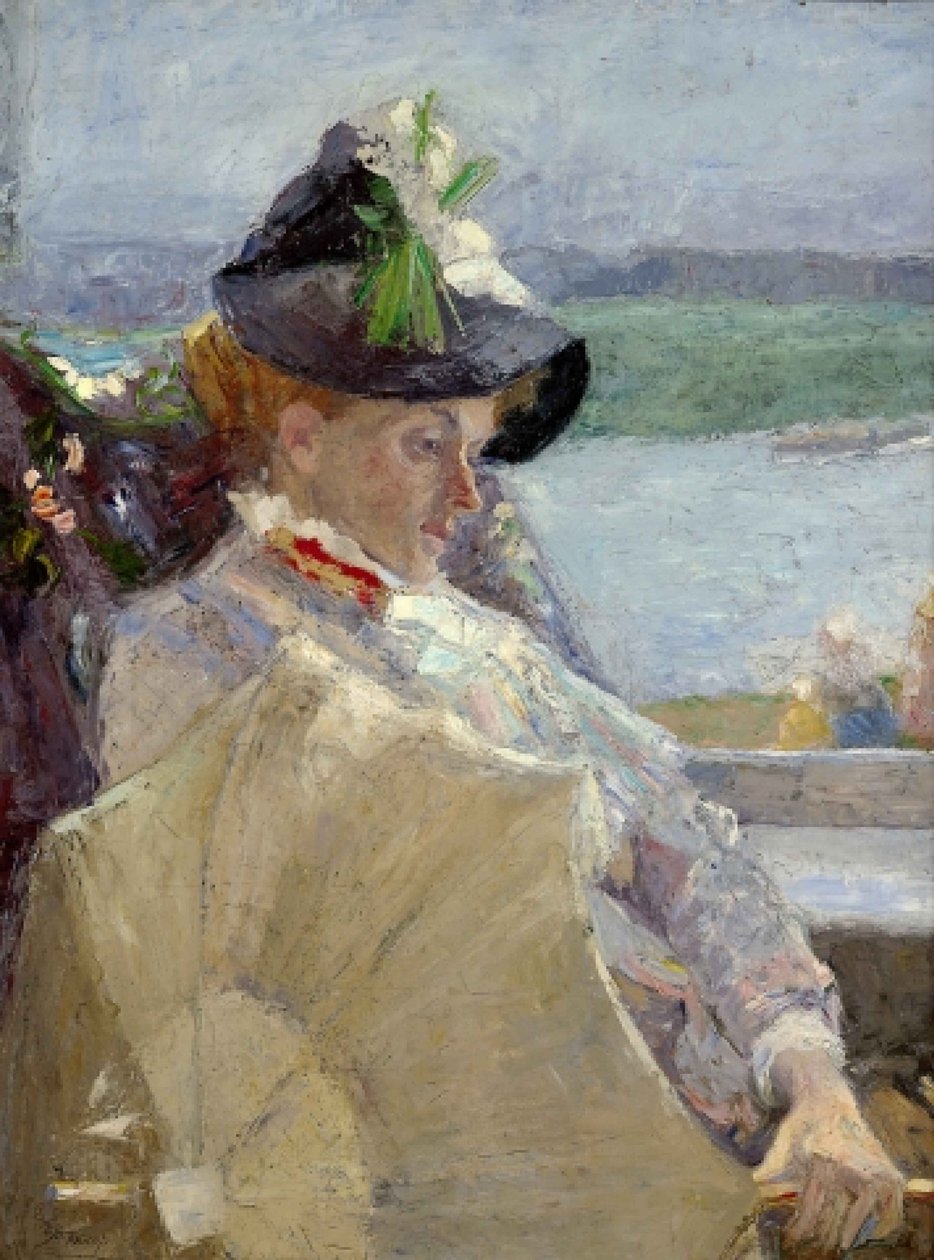 Senhora com o guarda-chuva, 1888. de Jan Toorop