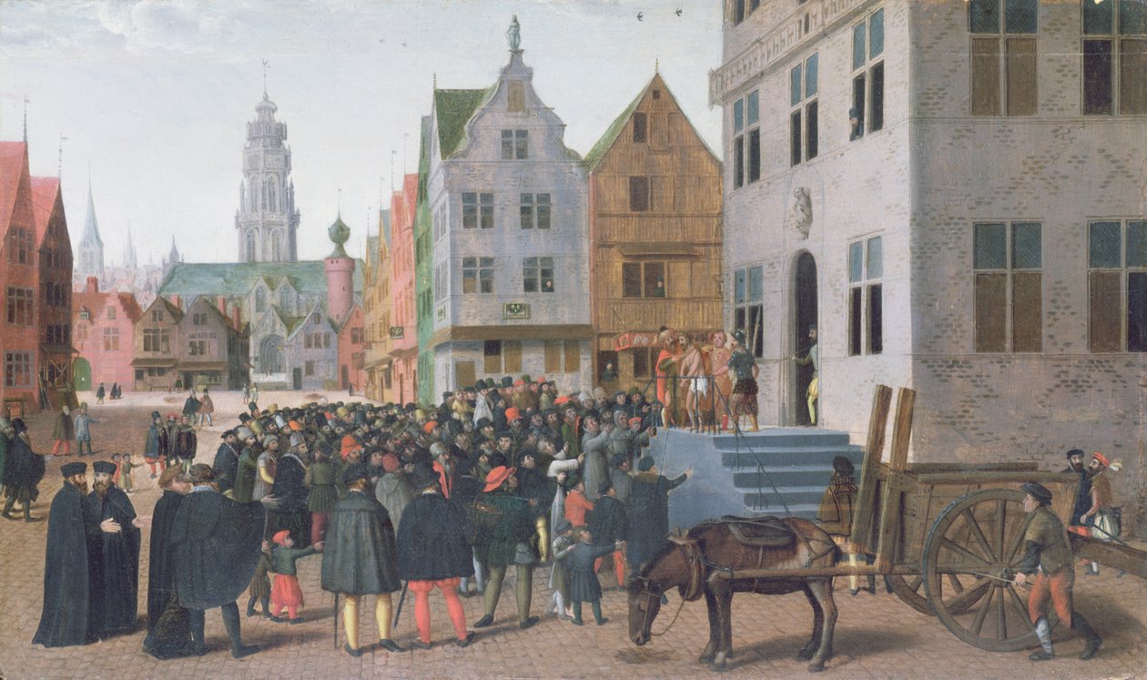 Ecce Homo (Cristo Mostrado ao Povo) c.1565 (óleo sobre tela) de Jan Van Wechelen