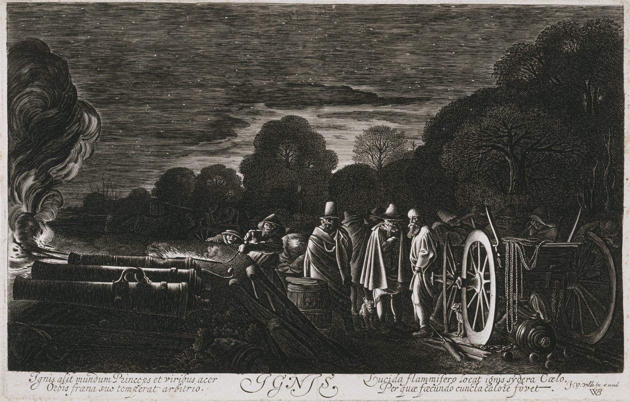 Os Quatro Elementos, Fogo (Ignis), c. 1614-1622 (gravura) de Jan Van de II Velde