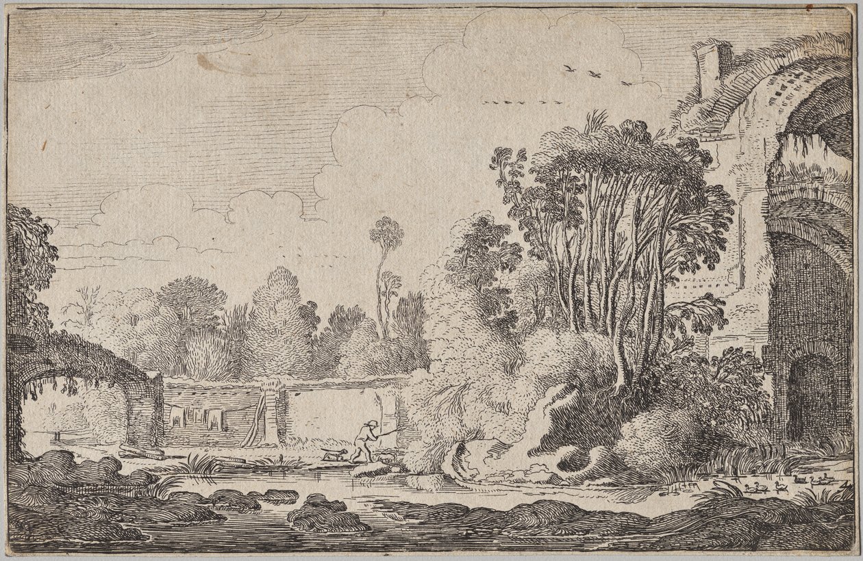 Paisagens, parte III: Ruínas Romanas em Ambiente Arborizado de Jan Van de Velde