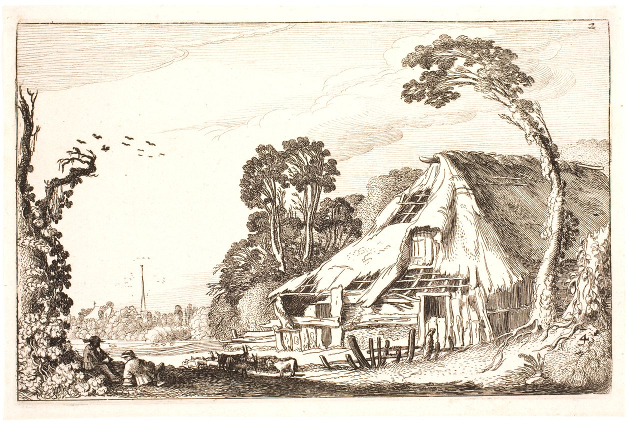 Paisagem com um celeiro em ruínas de Jan Van de Velde
