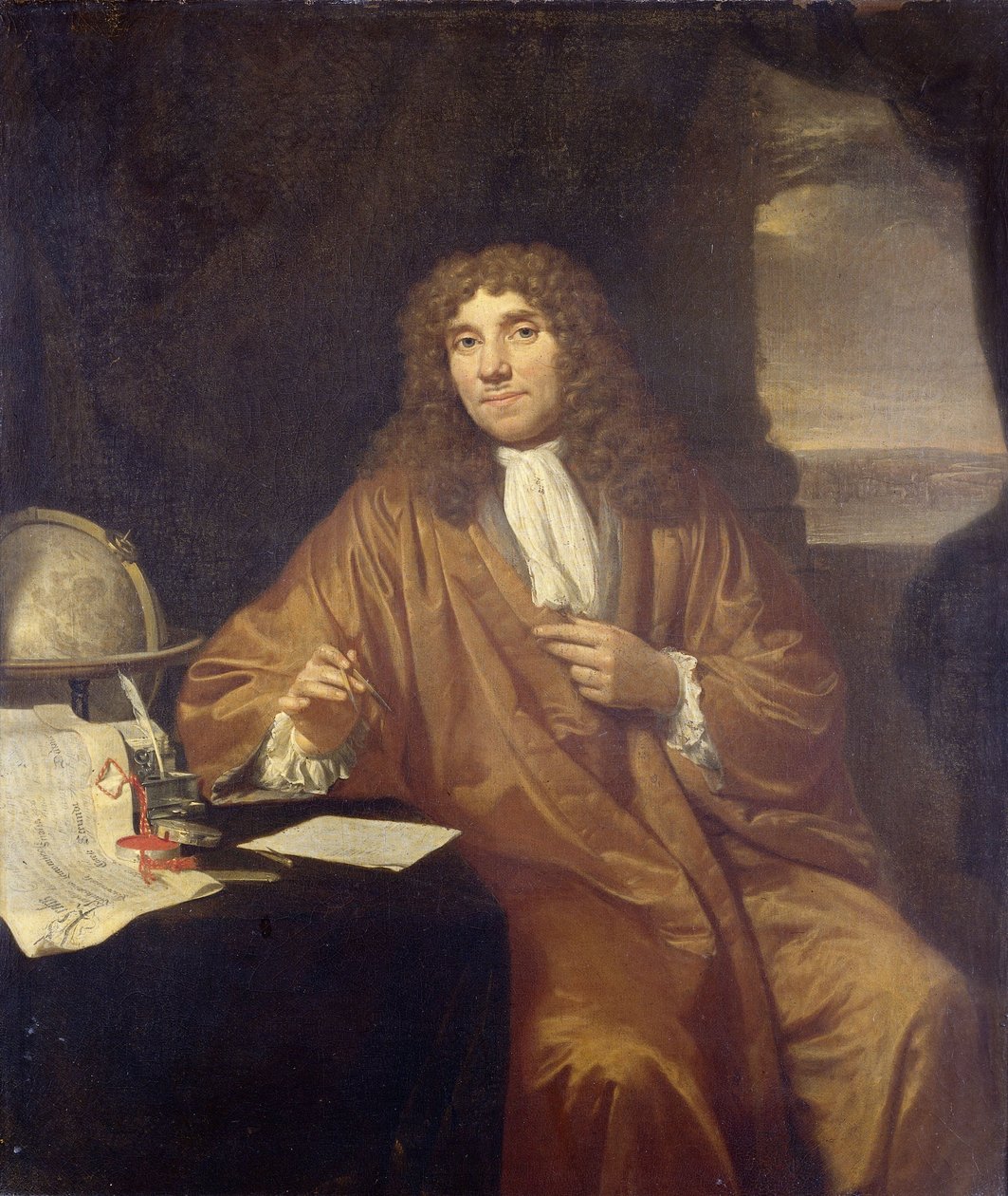 Retrato de Anthony van Leeuwenhoek de Jan Verkolje
