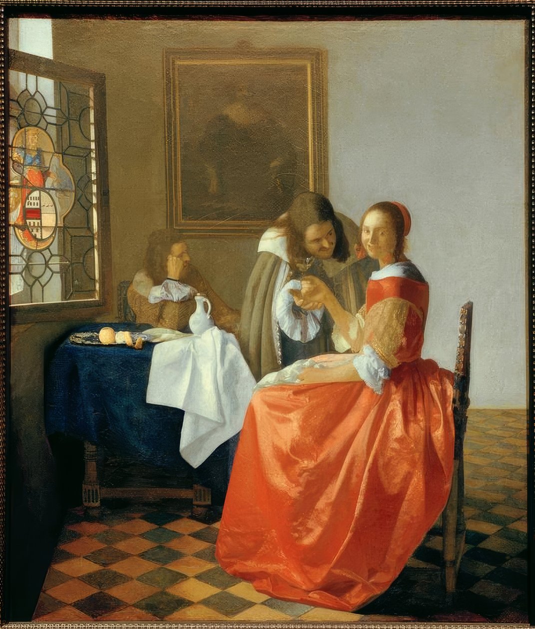 A garota com o copo de vinho de Jan Vermeer van Delft