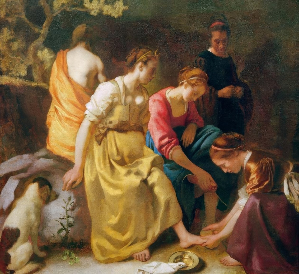 Diana com seus companheiros de Jan Vermeer van Delft